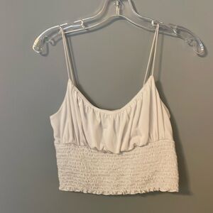Ruffle crop top - White - L